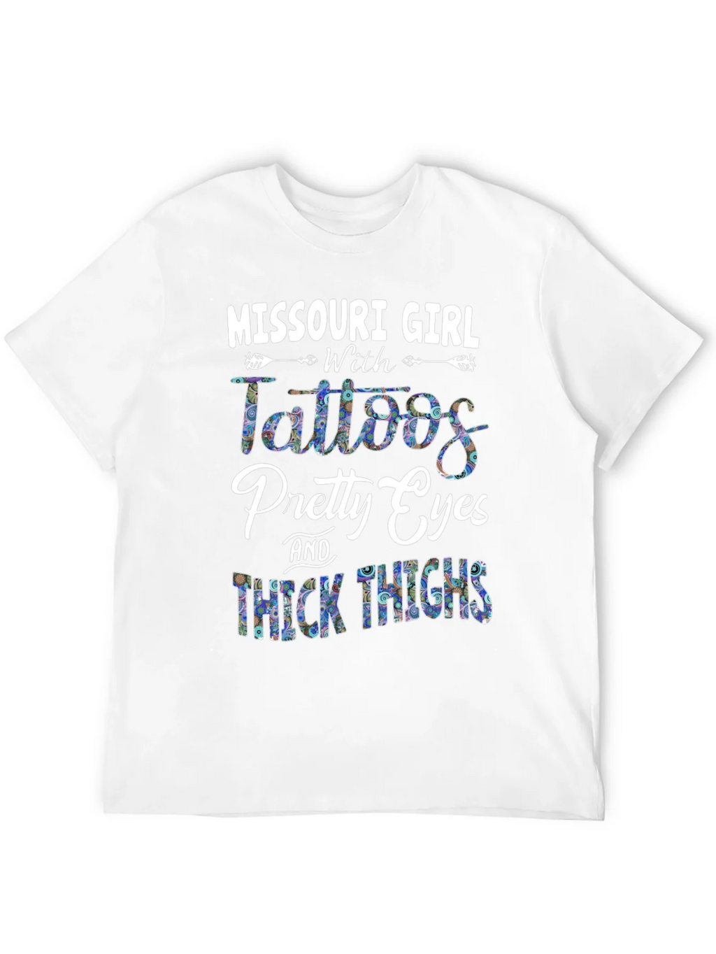 Missouri Girl Tattoos Pretty Eyes & Thick Thighs T-Shirt product image 11