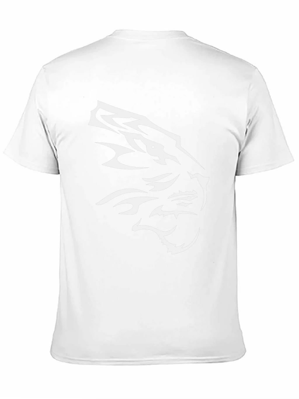 Black T-Shirt with White Tiger Design product image 8
