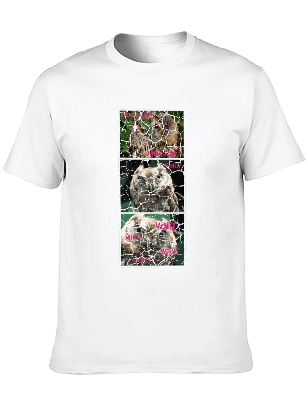 Owl Trio T-Shirt - Knowledge Who What Why Cotton Tee product image 9