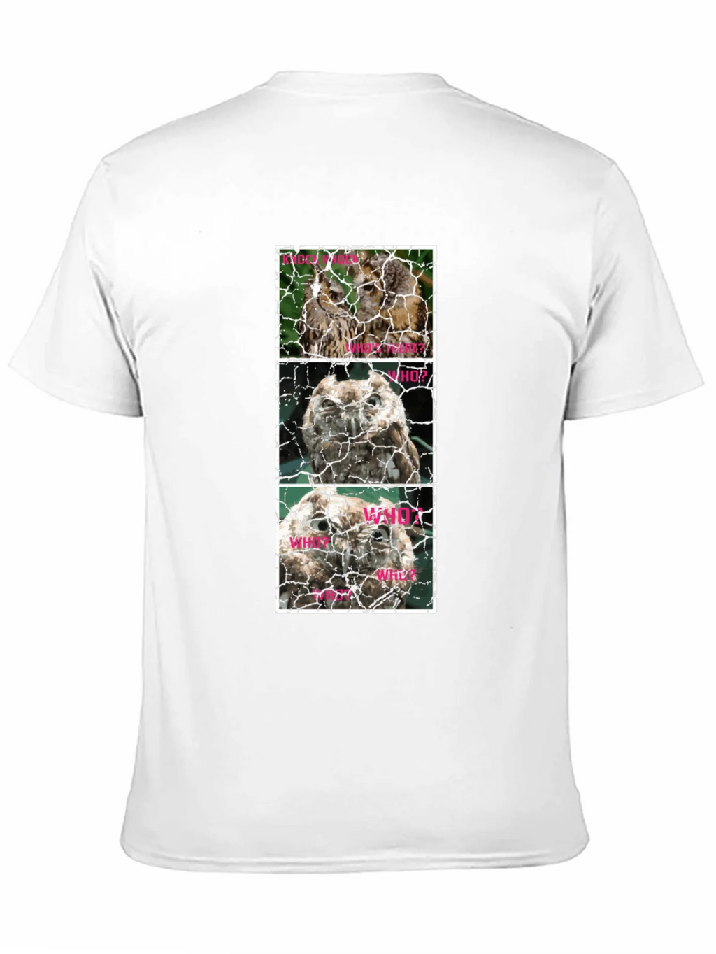 Owl Trio T-Shirt - Knowledge Who What Why Cotton Tee product image 10