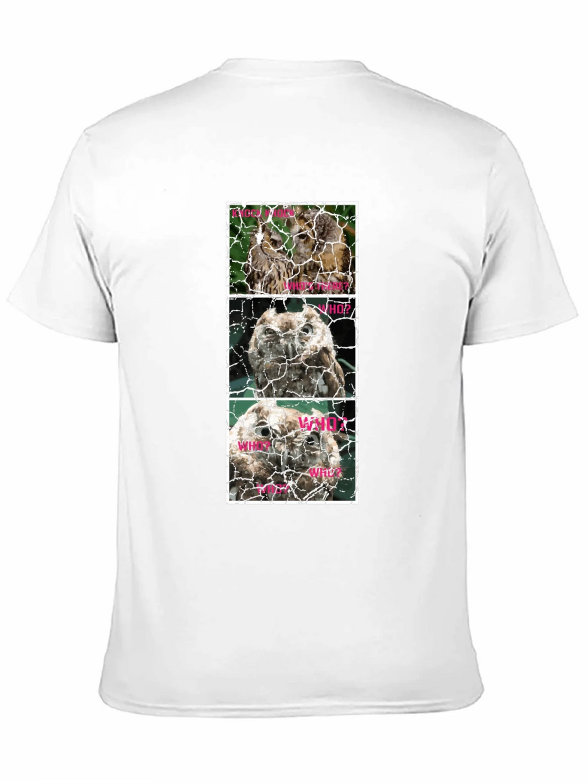 Owl Trio T-Shirt - Knowledge Who What Why Cotton Tee product image 10