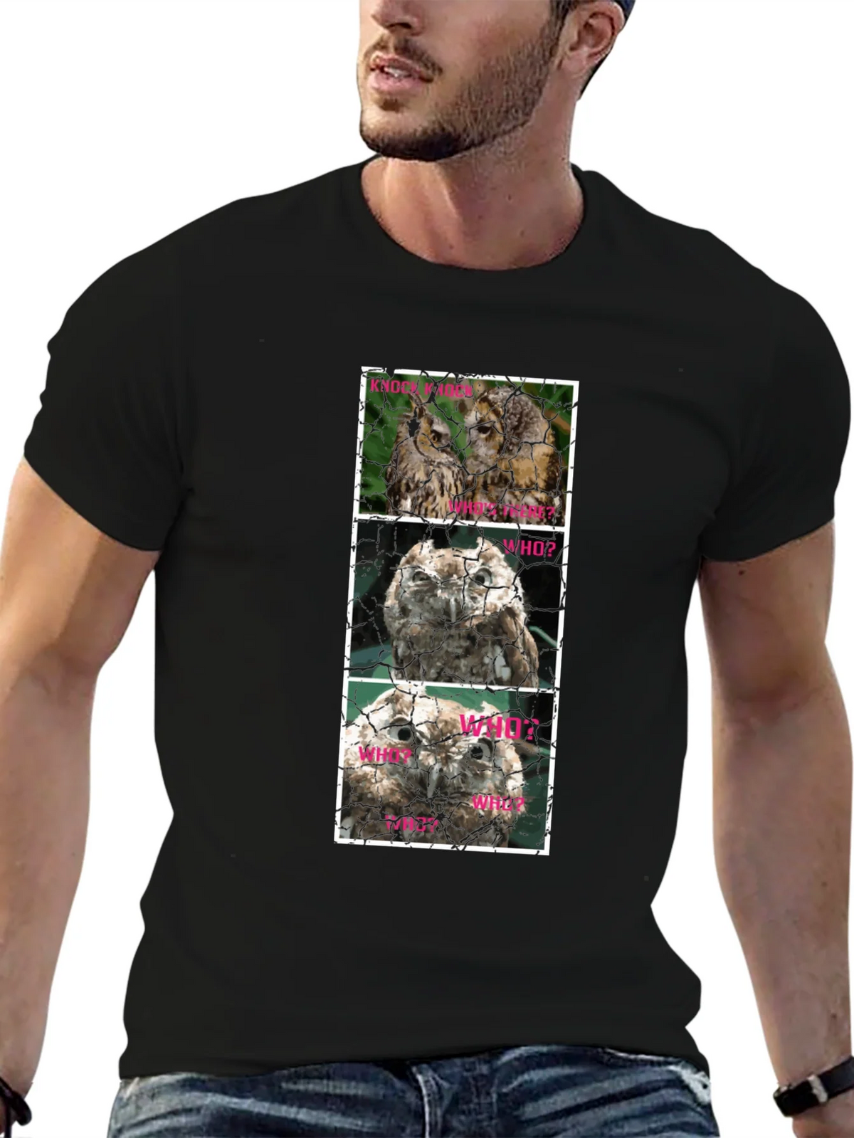Owl Trio T-Shirt - Knowledge Who What Why Cotton Tee product image 6