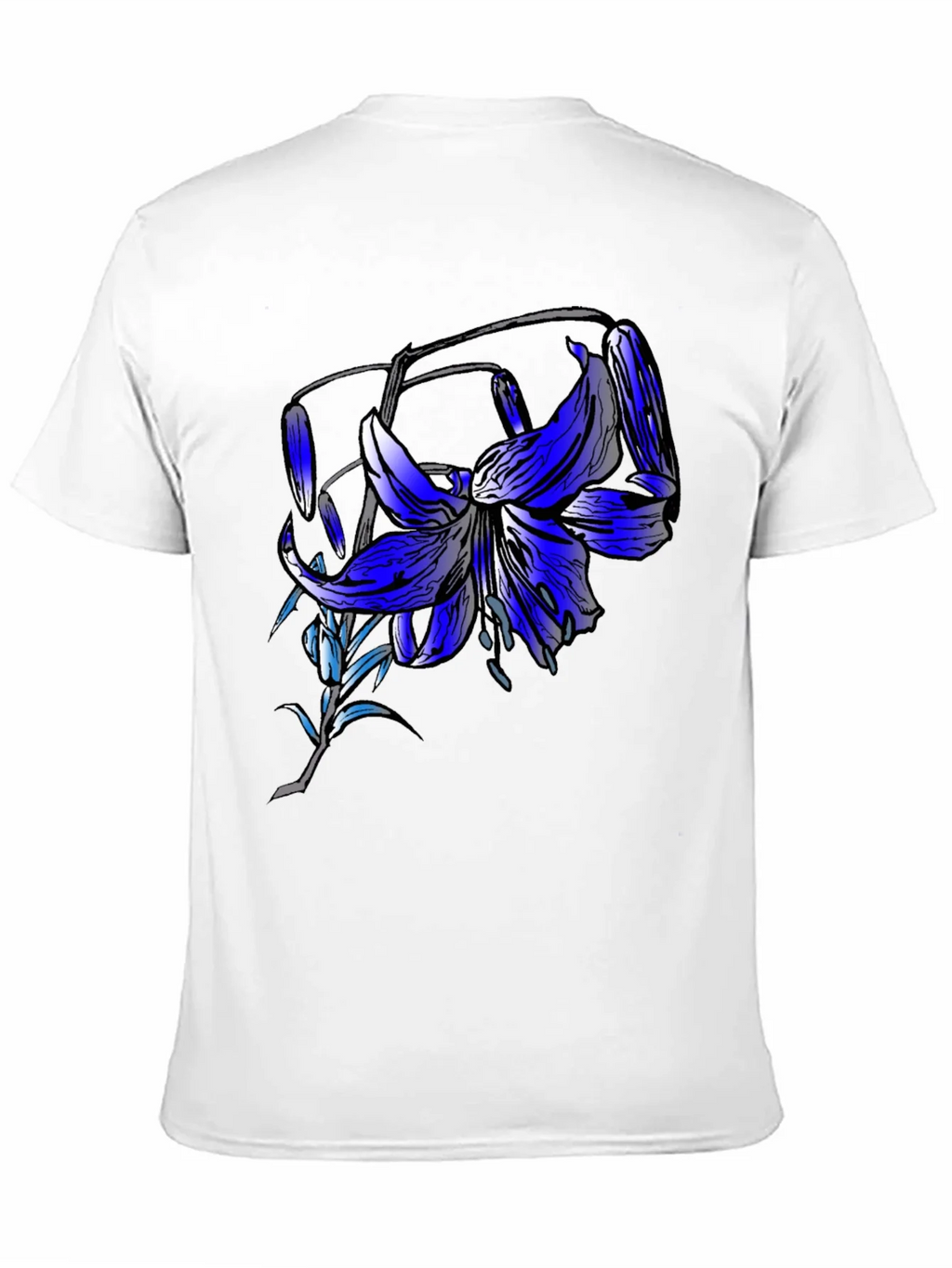 Blue Lily Graphic Tee - Mens Black T-Shirt product image 10
