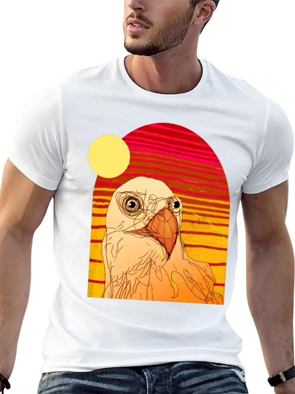 Abstract Bird Graphic T-Shirt product image 12