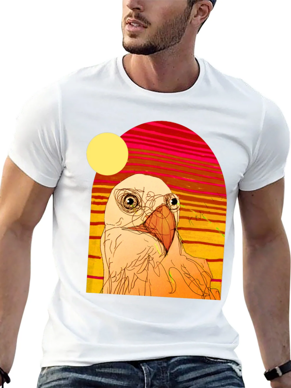 Abstract Bird Graphic T-Shirt product image 12