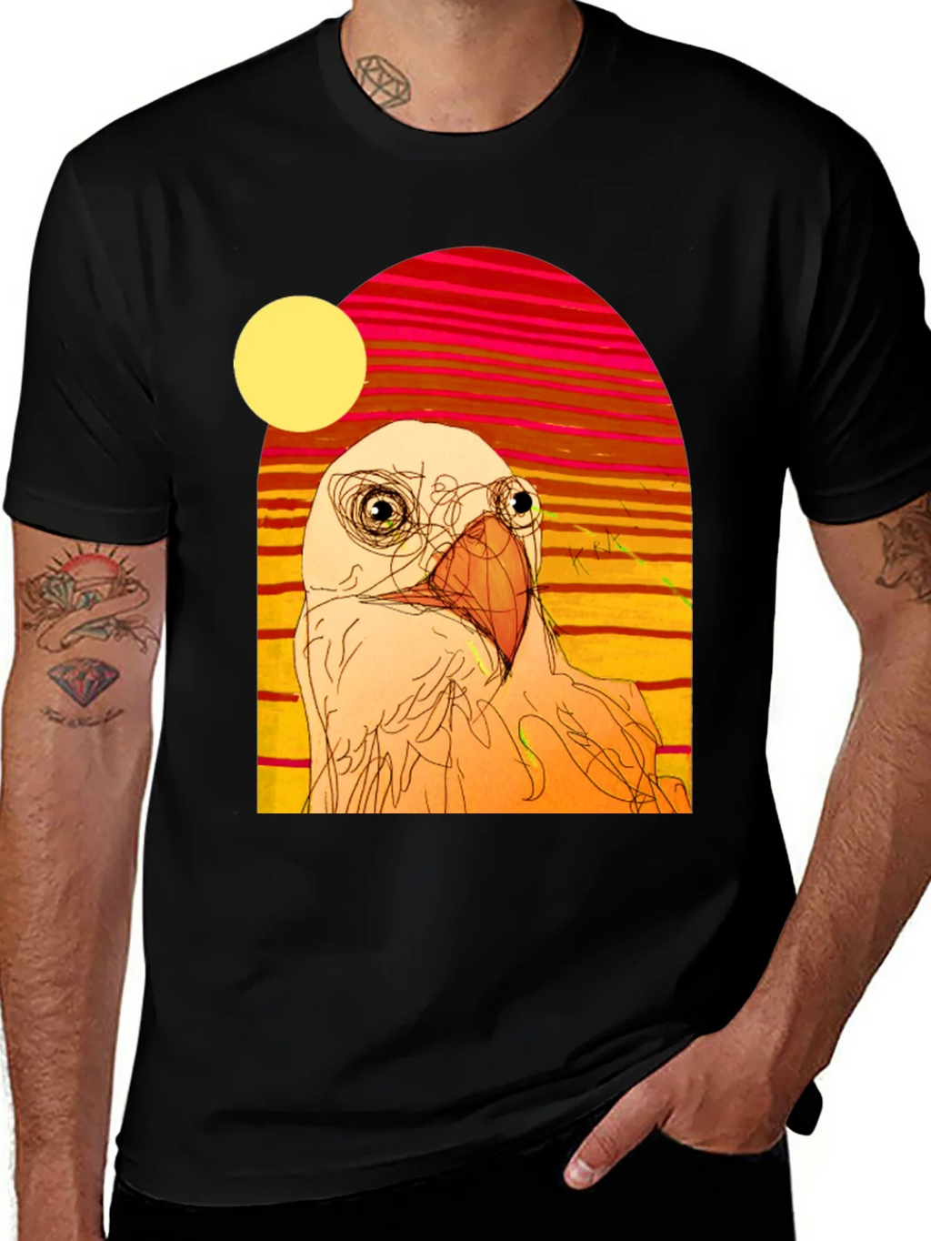 Abstract Bird Graphic T-Shirt product image 1