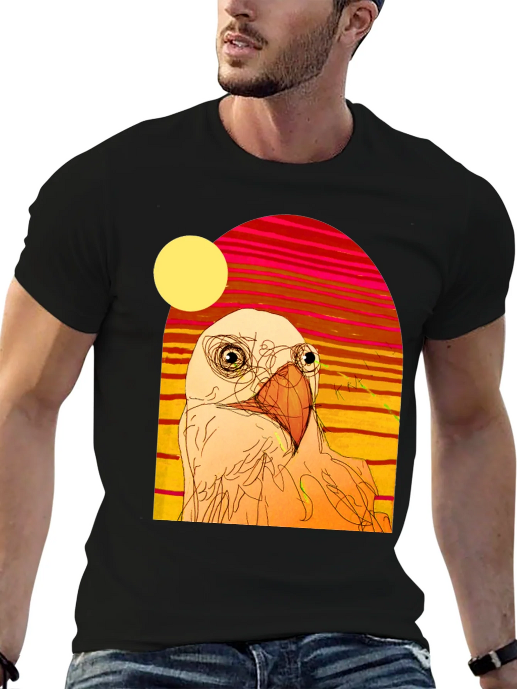 Abstract Bird Graphic T-Shirt product image 6